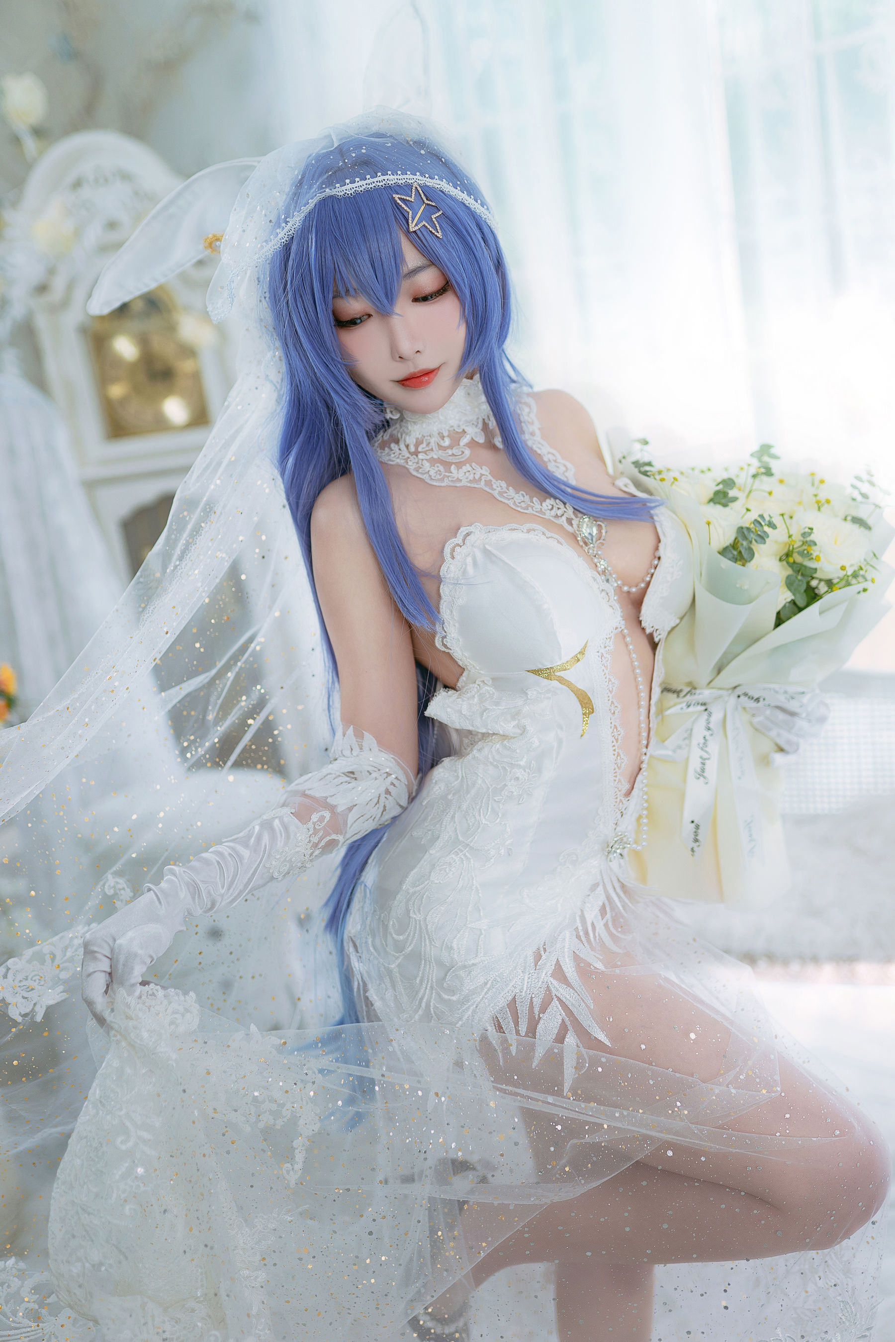 [福利COS] 宫本桜 - 花园花嫁