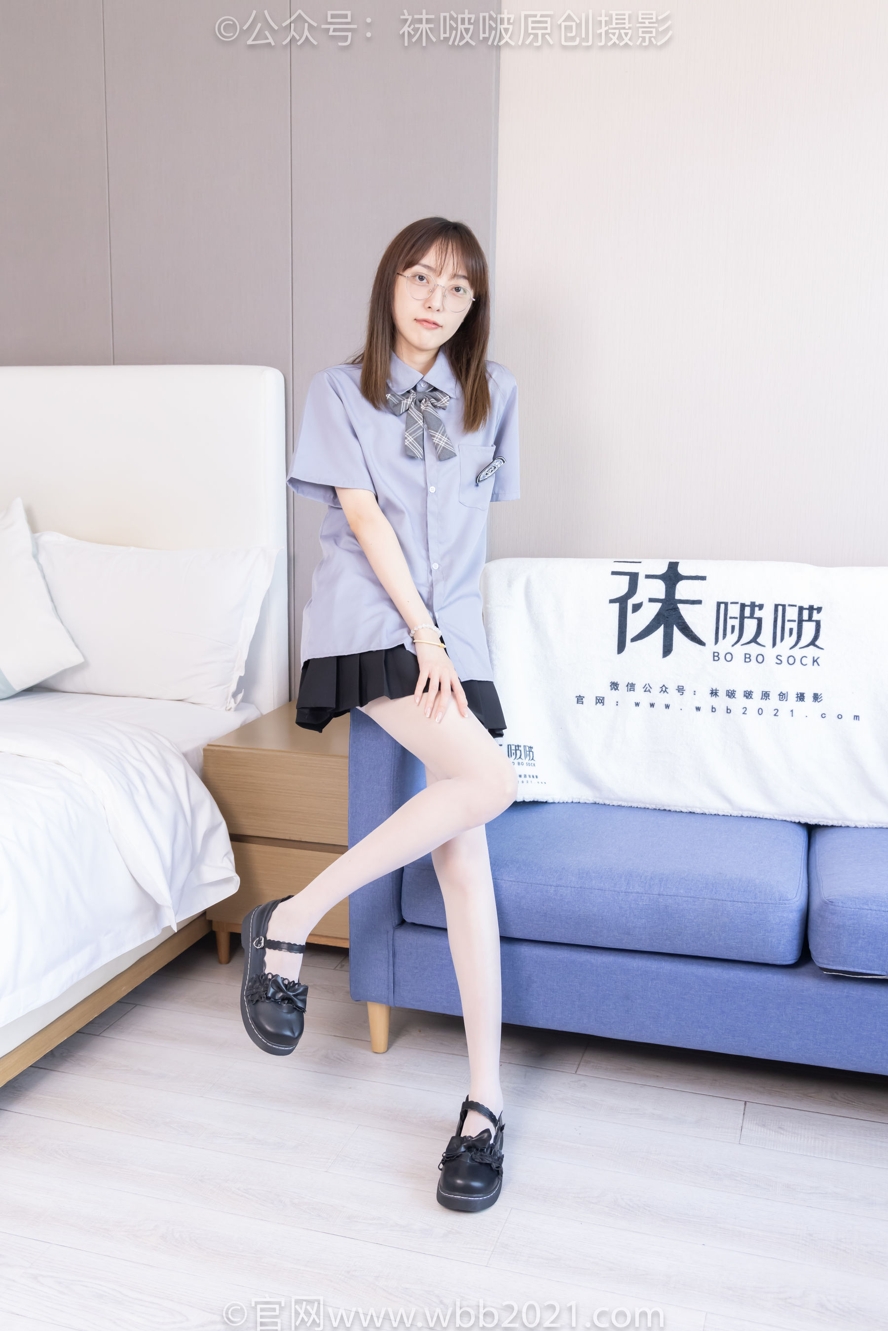 BoBoSocks袜啵啵 No.460 稚予 -JK制服、皮鞋、帆布鞋、薄白丝