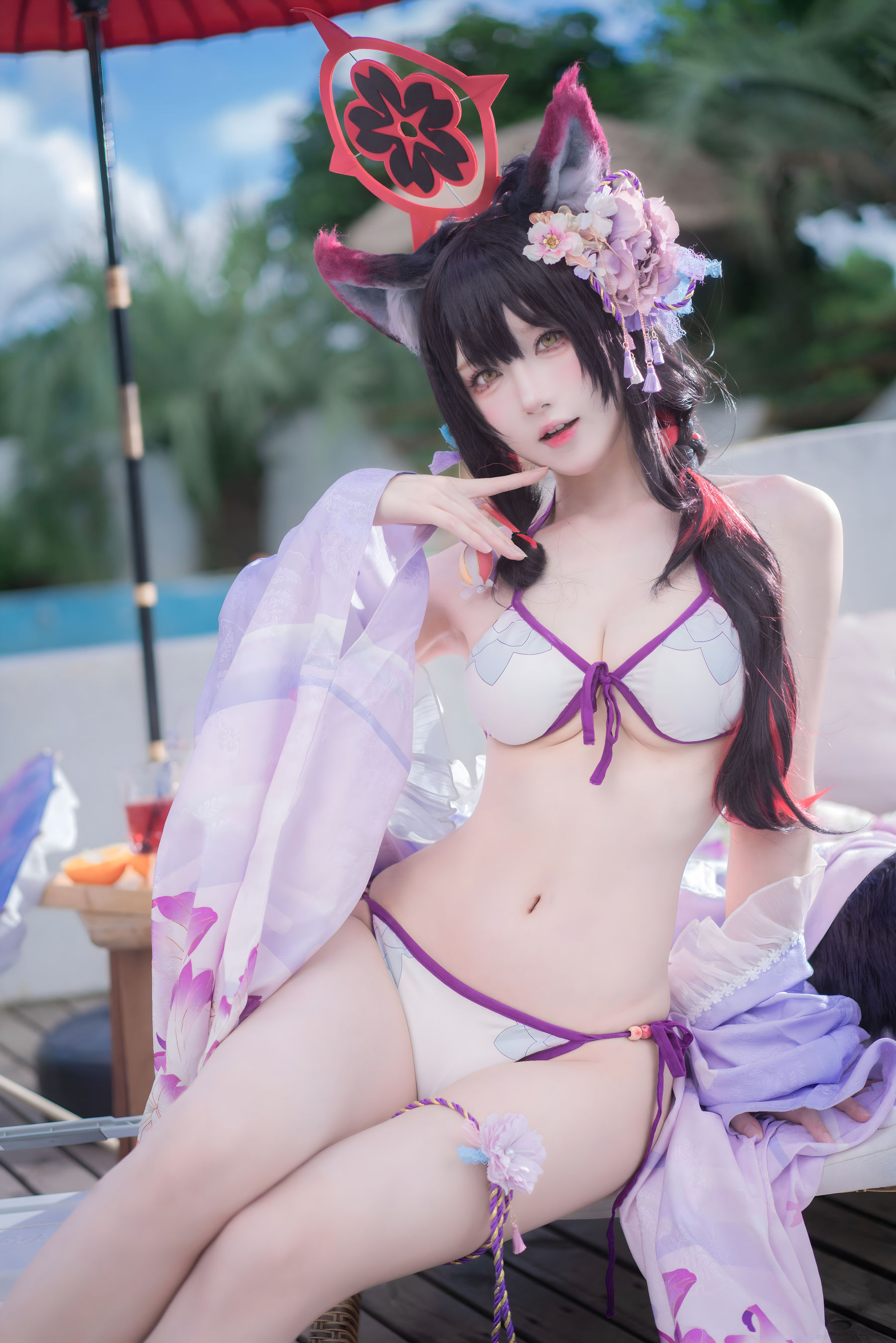 动漫博主阿包也是兔娘 - 蔚蓝档案 狐坂若藻 水着