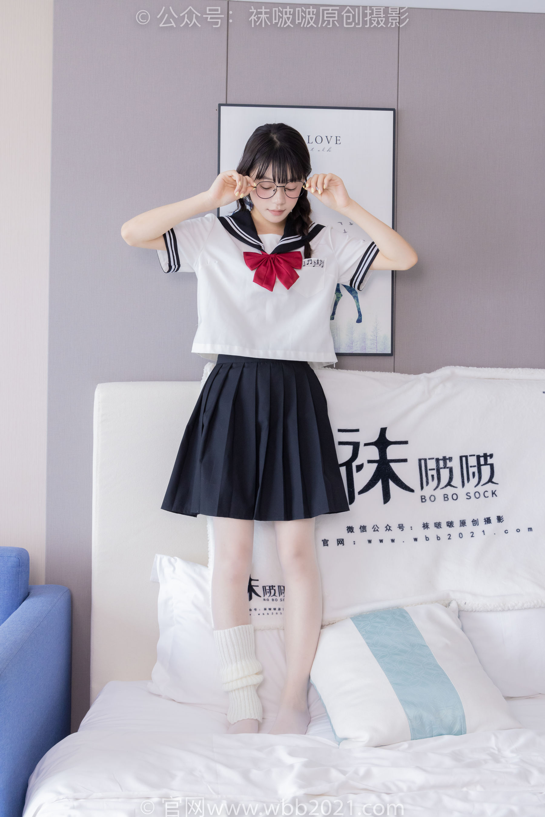 BoBoSocks袜啵啵 No.548 糯米 - 运动鞋、堆堆袜套、薄白丝、jk制服