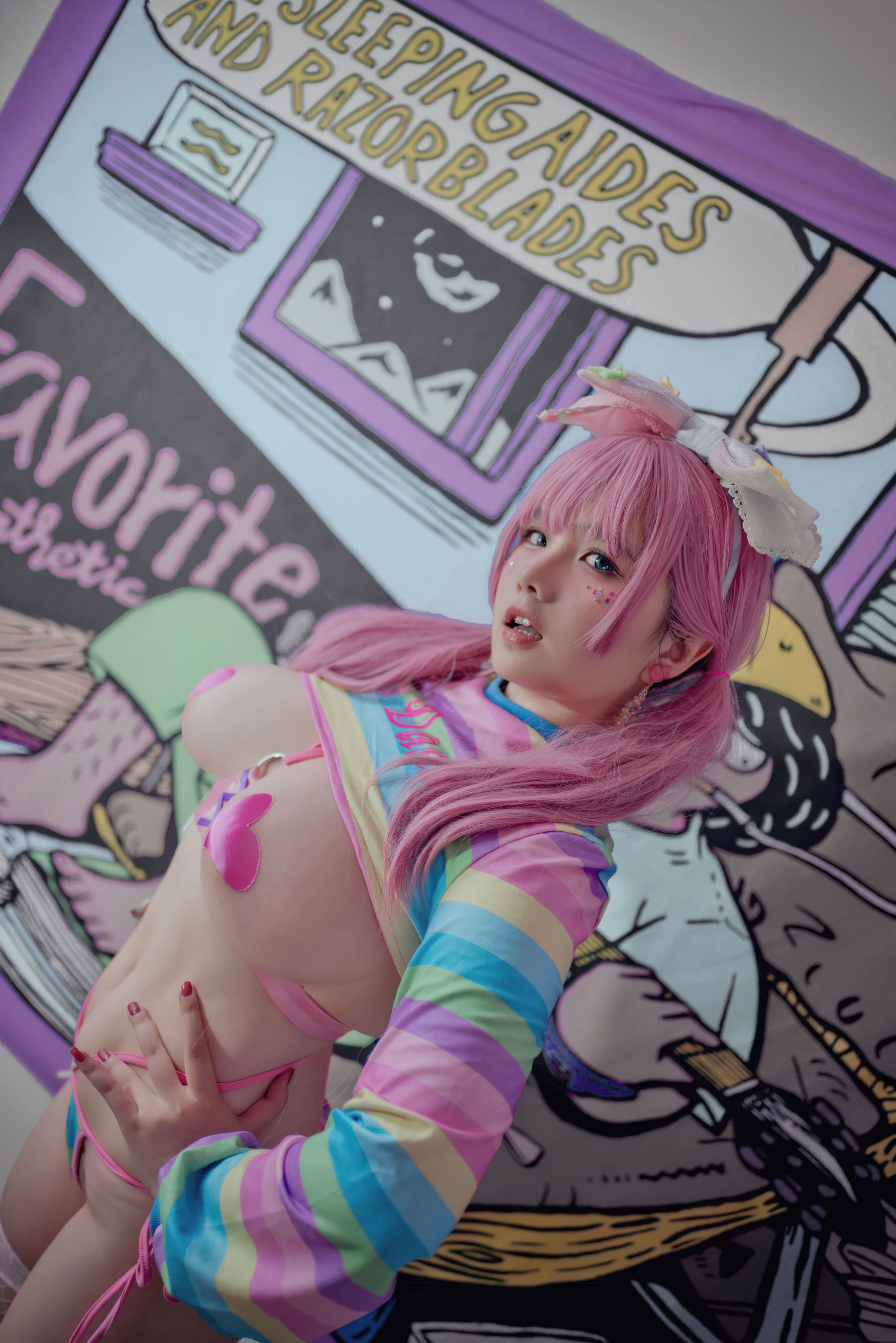 阿半今天很开心 - 粉色双马尾