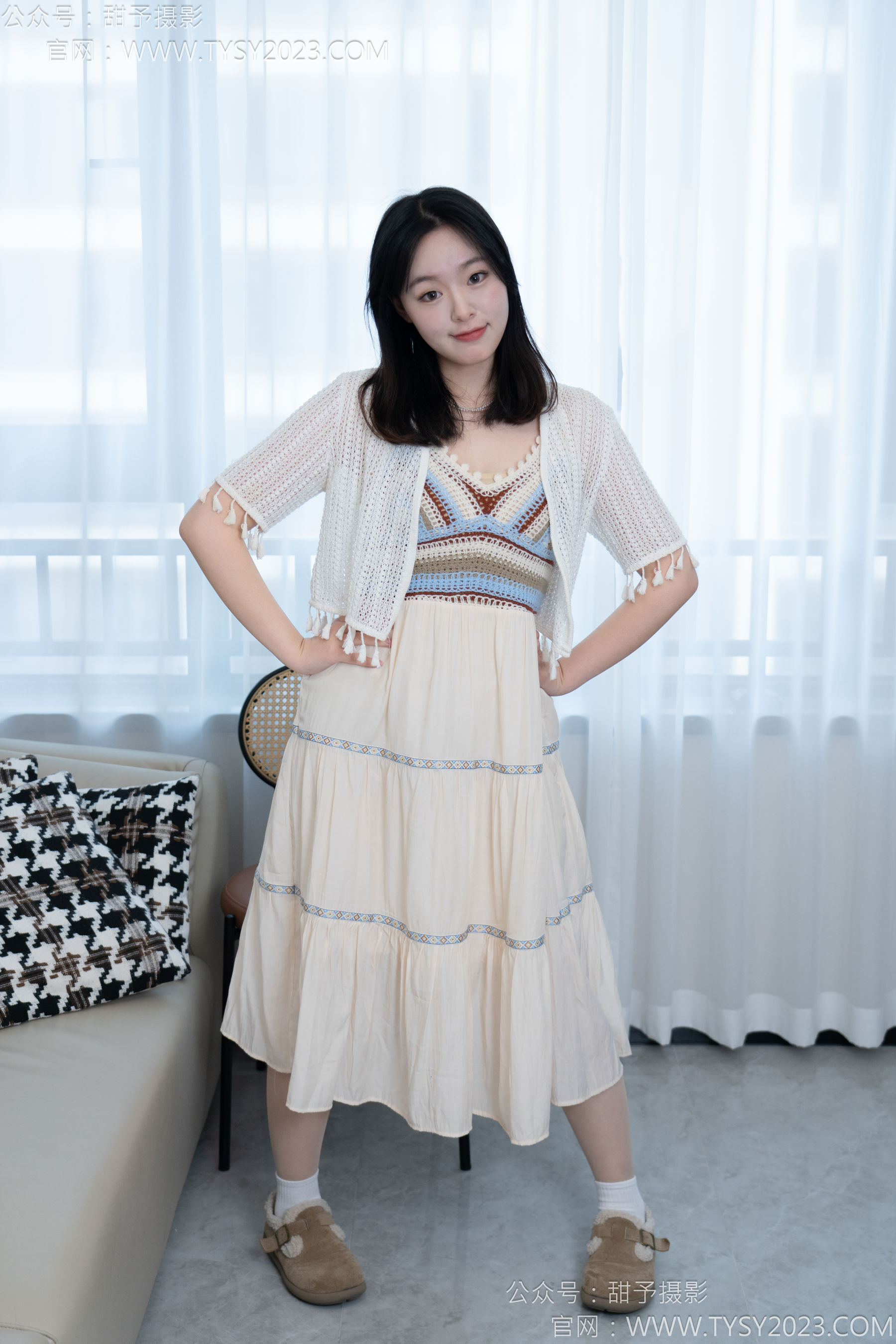 甜予摄影 No.173 小葵 - 棉鞋、白棉袜、薄肉丝