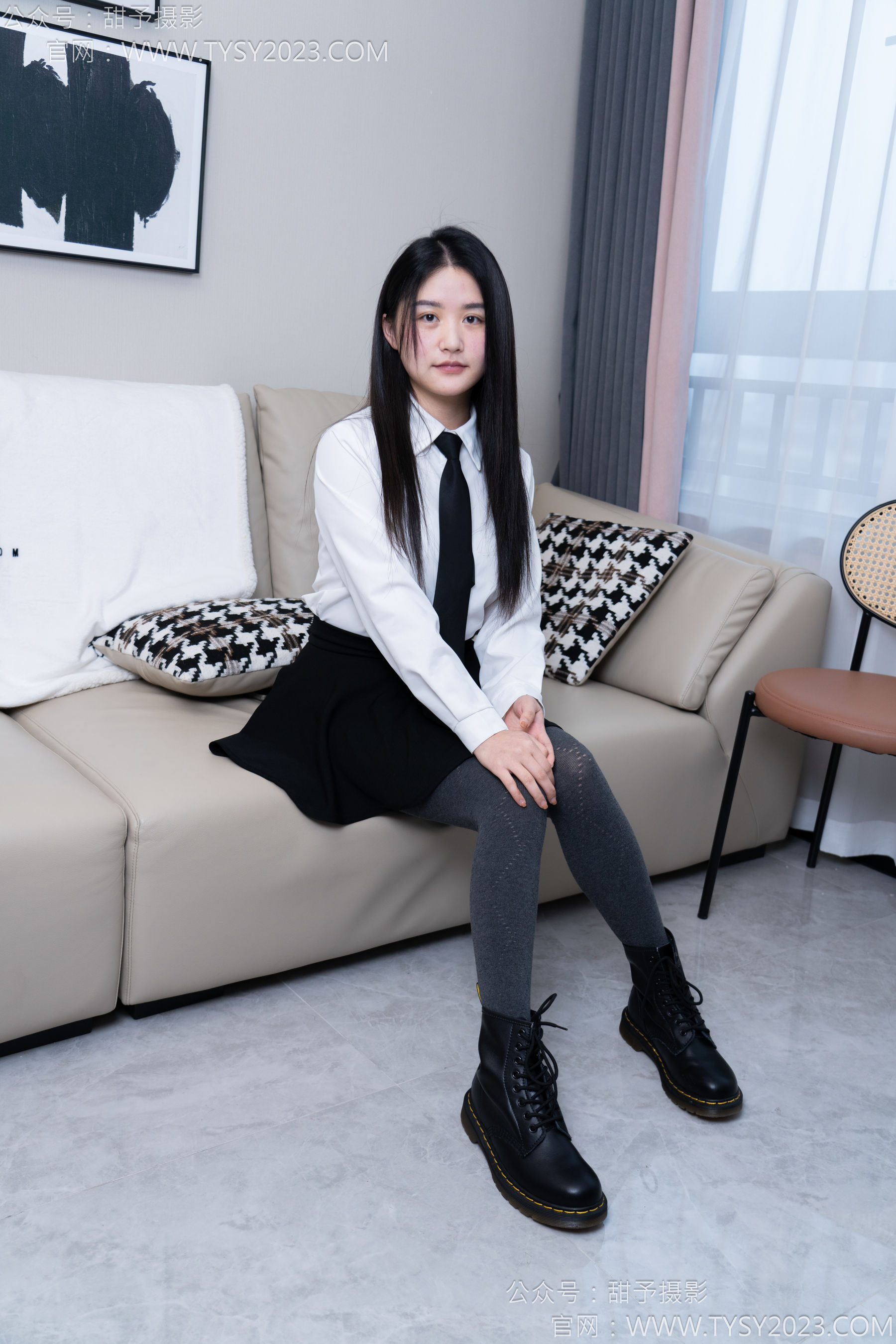 甜予摄影 No.168 澜澜 - 短靴、小腿袜、肉丝