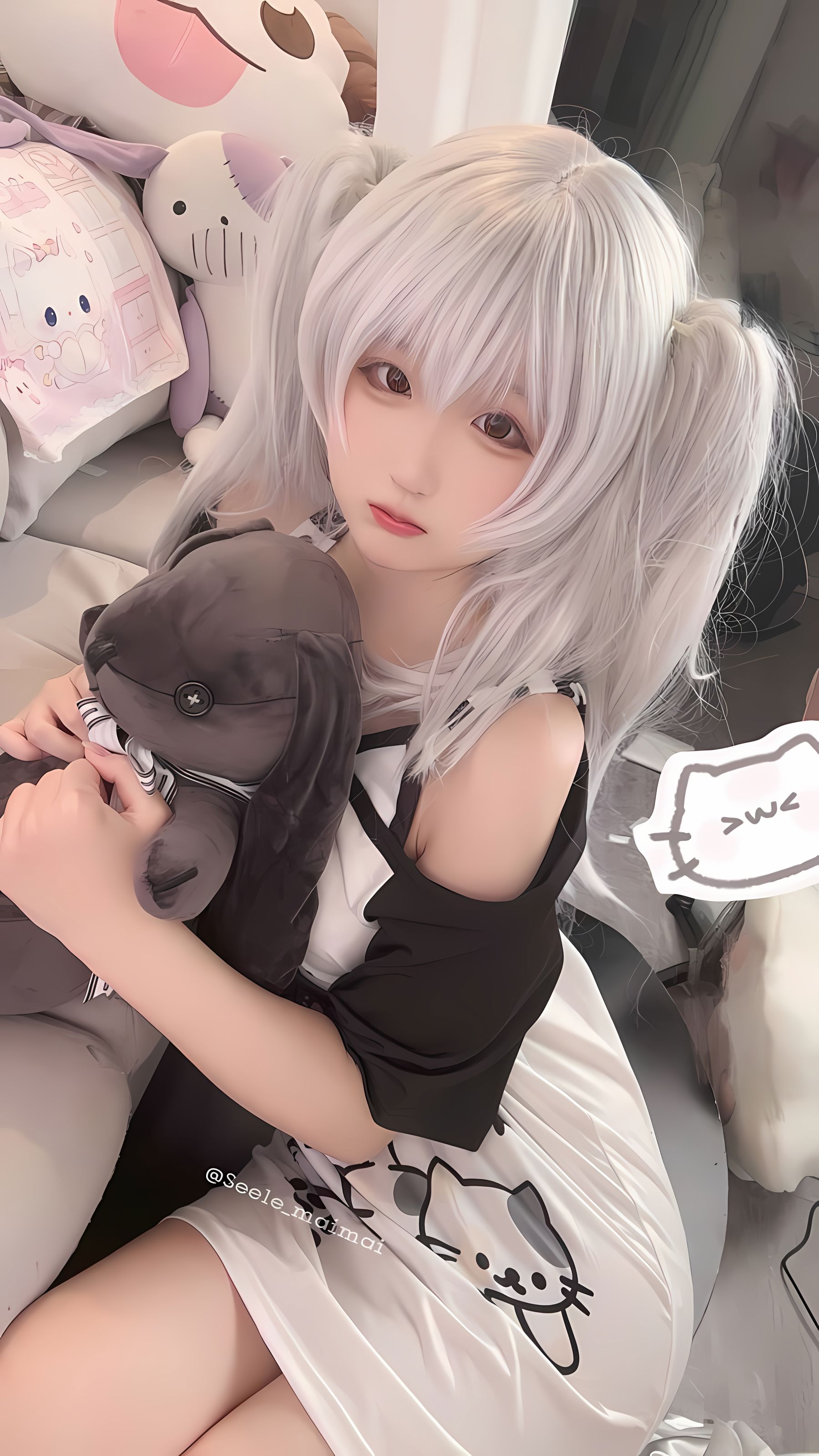 Seele麦麦 - 白色双马尾