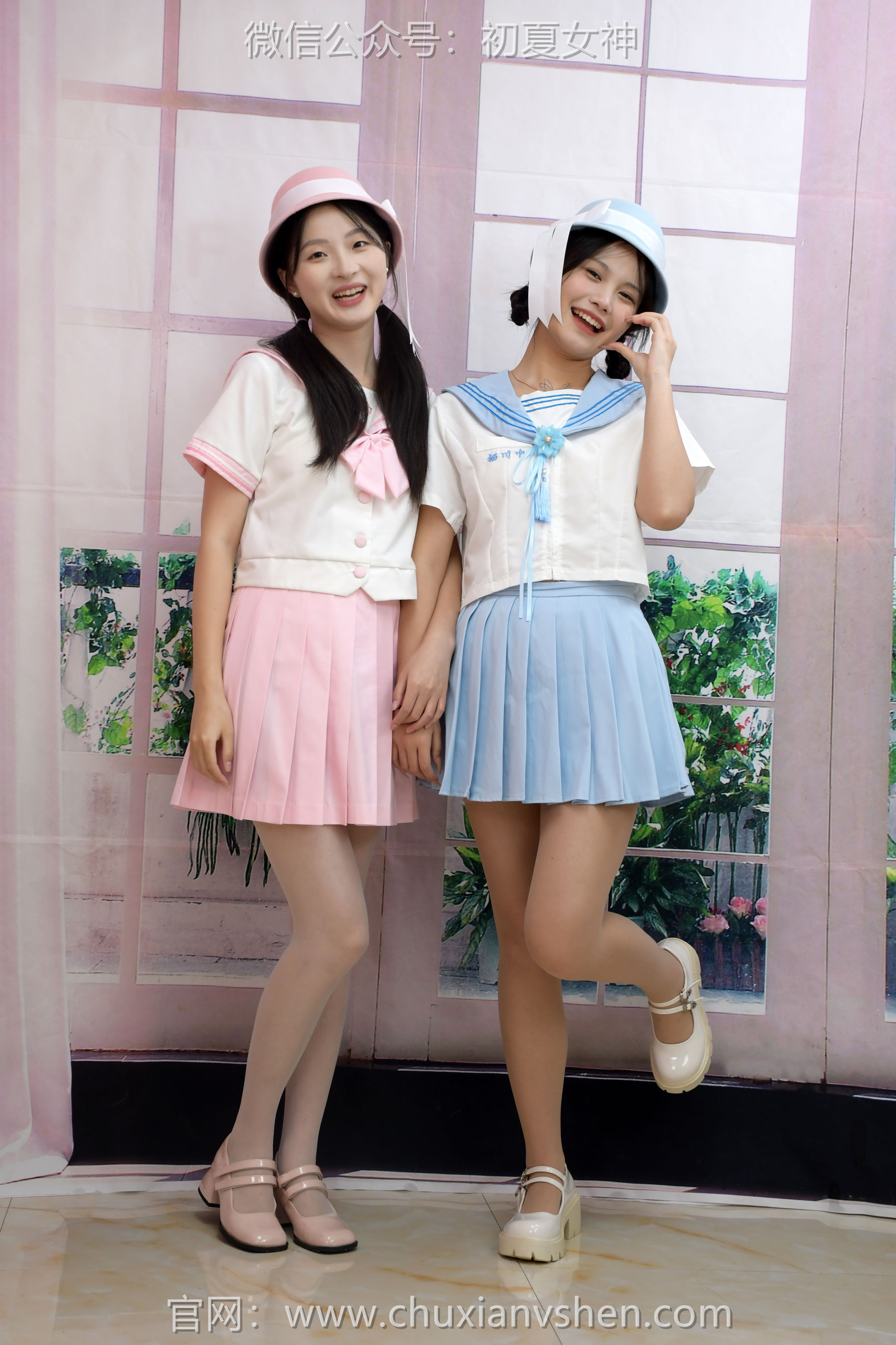 初夏女神 No.292 安妮&幺幺 粉蓝双花