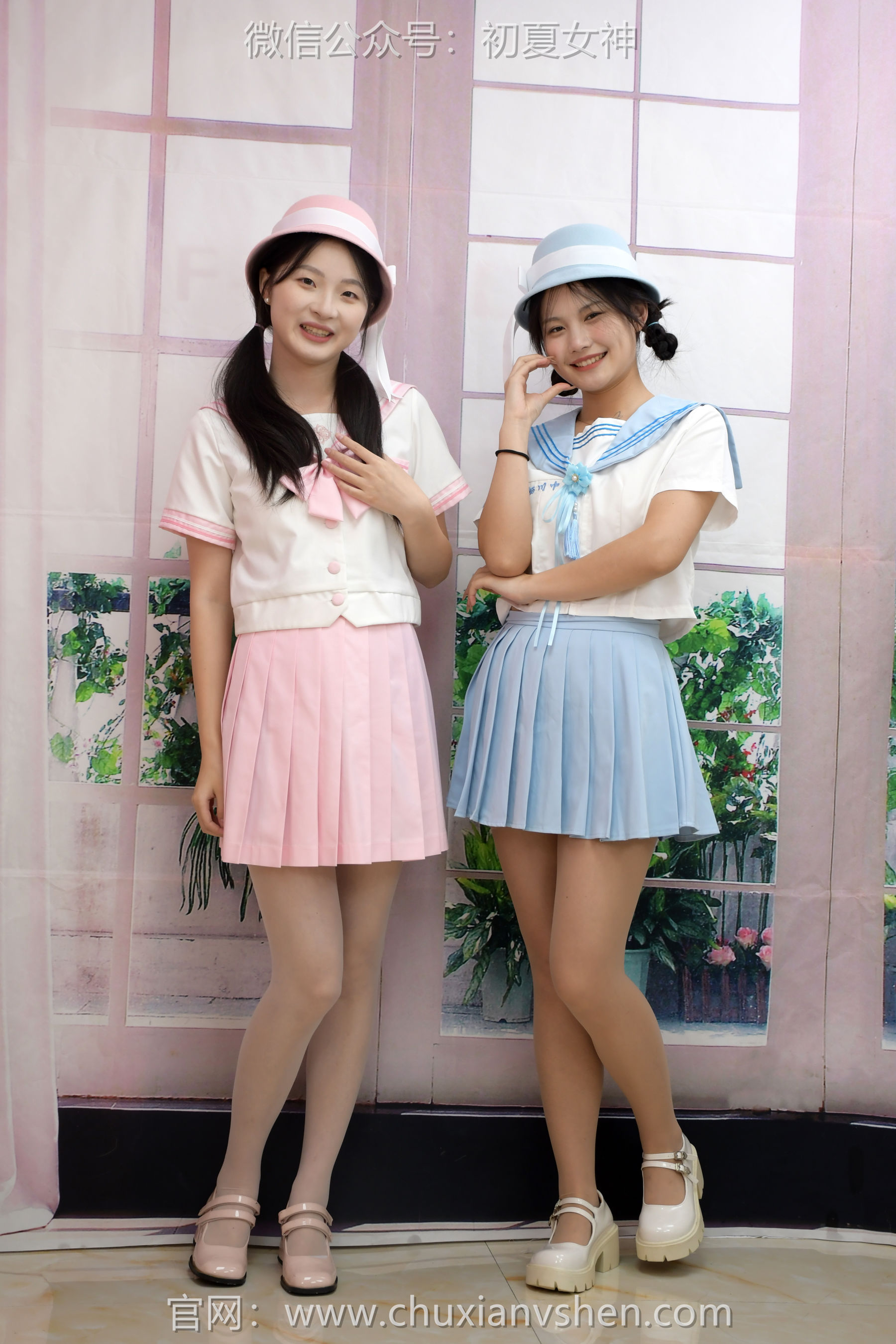 初夏女神 No.292 安妮&幺幺 粉蓝双花