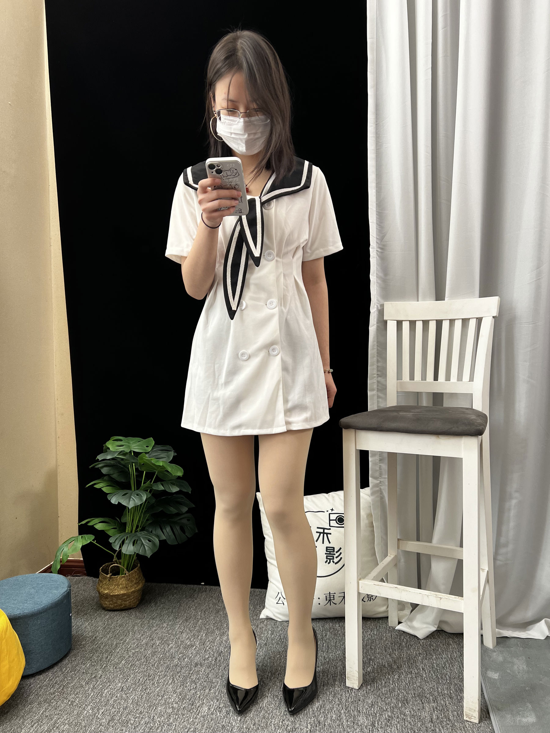 三禾摄影 No.013 海军白裙 高跟